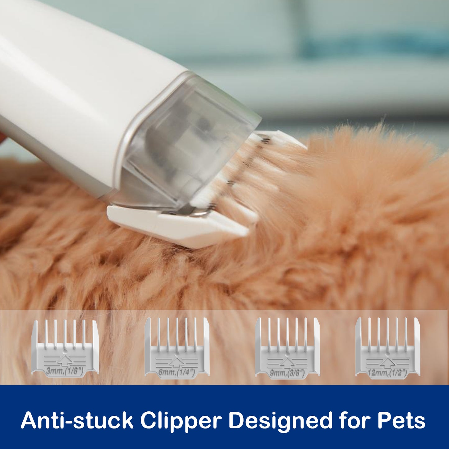 Kanpets Pet Clipper Professional Cordless Heavy Duty Dog Grooming Clipper for Small & Large Dogs Cats Pets with Thick & Heavy Coats, Attachment 710D All-in-1 Pet Grooming Vacuum Kit