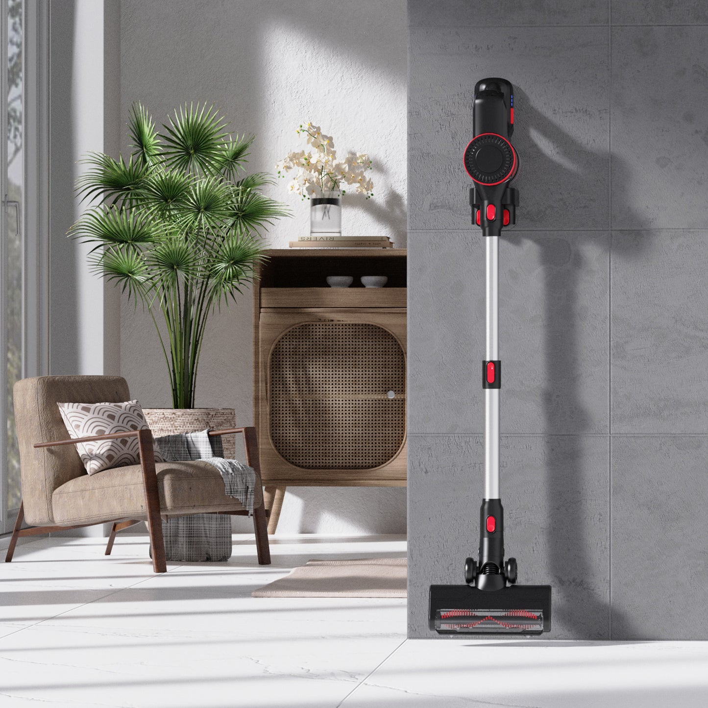 KANPETS Cordless Vacuum Cleaner, 25kPa Utral Powerful Suction, Up to 40 Min, 6 in 1 Lightweight Stick Vacuum Cleaner Optimal Cleaning for Home Car Hardwood Tile Low Pile Carpets